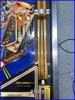 Kings of Steel Pinball Machine Bally Coin Op Arcade Free Shipping