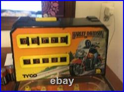 LOOK. Vintage TYCO Harley Davidson Table Top Pinball Machine Licensed. RARE