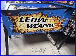 Lethal Weapon 3 Data East 1993 Pinball Machine Free Shipping LEDs