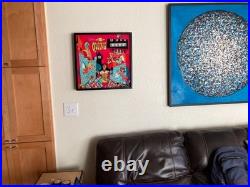 Lluminated Pinball Backglass Art Bally 4 Queens 1970