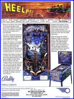 Lluminated Pinball Backglass Art Bally Fathom 1981