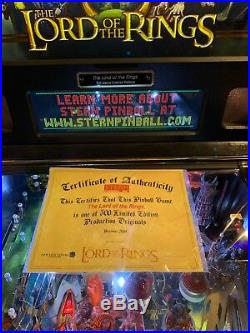 Lord of the rings le pinball machine