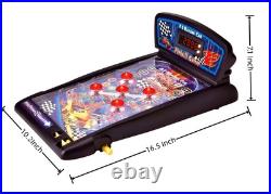 Machine Electronic Tabletop Pinball Game 16.5Inch Table Pinball with Lights Sou Machine Electronic Tabletop Pinball Game 16.5Inch Table Pinball with Lights Sou