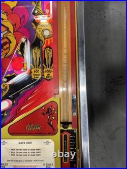 Mata Hari Pinball Machine Bally 1978 Orange County Pinballs FREE SHIPPING