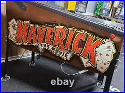 Maverick 1994 Pinball Machne Data East Leds Professional Techs Poker Cards