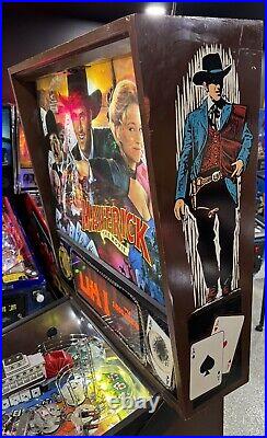 Maverick Pinball Machine Sega 1994 Mel Gibson Orange County Pinballs Free Ship