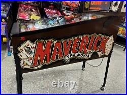 Maverick Pinball Machine Sega 1994 Mel Gibson Orange County Pinballs Free Ship