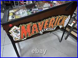 Maverick Sega LEDs Free Ship Pinball Machine 1994 Mel Gibson Western Cowboy