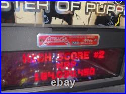 Metallica Master Of Puppets Edition Orange County Pinball Machine Free Shipping