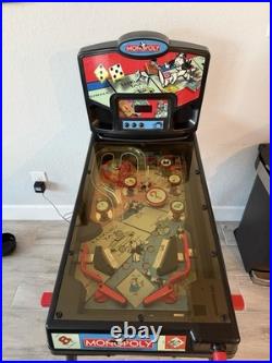 Monopoly Electronic Pinball Machine with Legs Powers On Display Issues AS IS