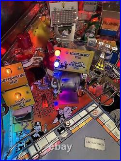 Monopoly Pinball Machine Stern Dealer Plays Great Full Leds Plays Great