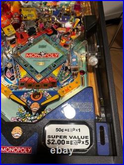 Monopoly Stern Pinball Machine Mint Original Owner HUO