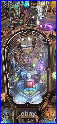 Munsters Collector edition pinball machine with topper