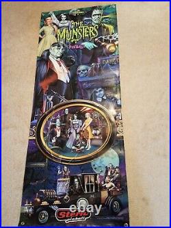 Munsters color pinball machine Banner -New- 24 x 62 -Beautiful Vibrant Colors