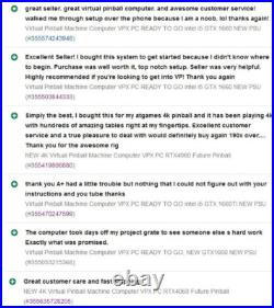 NEW 4K Virtual Pinball Machine PC VPX RTX 4060 GPU Ryzen 5 CPU 16gb RAM ATG4k