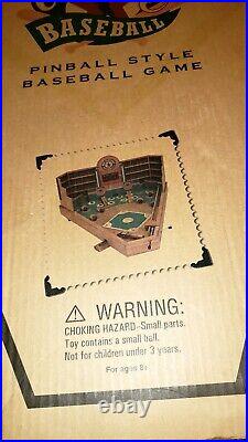 (NEWithINCOMPLETE) Classic Old Century Wooden Baseball Pinball Style Game OPEN BOX