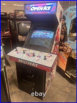 NHL OPEN ICE ARCADE MACHINE by MIDWAY 1995 4 PLAYER (Excellent Condition)