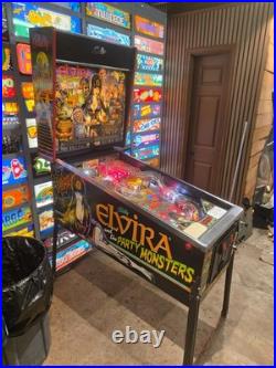 Nice 1989 Bally ELVIRA pinball machine Shopped LED'ed FREE SHIPPING Nice 1989 Bally ELVIRA pinball machine Shopped LED'ed FREE SHIPPING