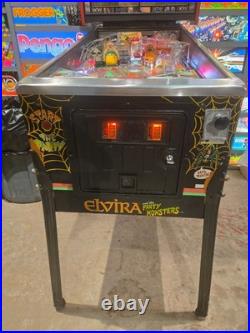 Nice 1989 Bally ELVIRA pinball machine Shopped LED'ed FREE SHIPPING