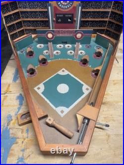 Old Century Baseball Home Run Wooden Tabletop Pinball Game