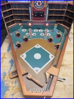 Old Century Baseball Home Run Wooden Tabletop Pinball Game