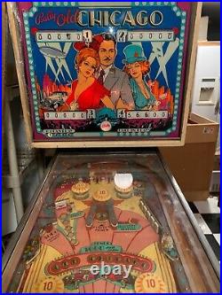 Old Chicago Pinball Machine 1976 Turns on, but may need work