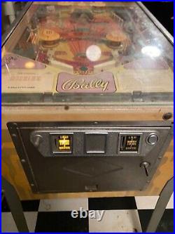 Old Chicago Pinball Machine 1976 Turns on, but may need work