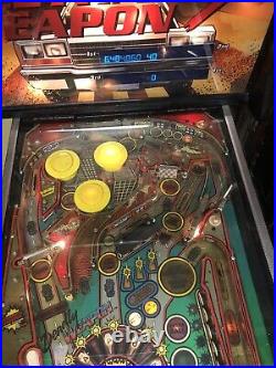One Of A Kind GOTTLIEB DEADLY WEAPON 1990 PINBALL MACHINE