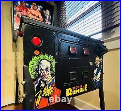 Original WWF Royal Rumble Data East 1994 Pinball Machine With Winged Eagle Belt