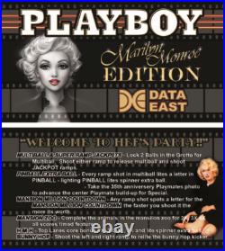 PLAYBOY PINBALL DE Marylin Monroe Edition kit HIGHEST RESOLUTION