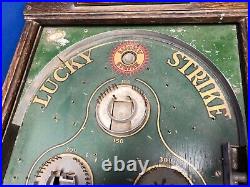 Pace Mfg Co Original LUCKY STRIKE Tabletop Wood Case 24 AS IS Coin Pinball Game