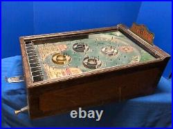 Pace Mfg Co Original LUCKY STRIKE Tabletop Wood Case 24 AS IS Coin Pinball Game