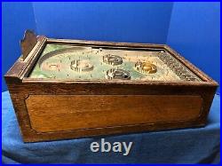 Pace Mfg Co Original LUCKY STRIKE Tabletop Wood Case 24 AS IS Coin Pinball Game