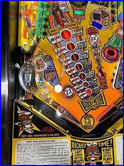 Party Zone Pinball Machine Bally 1991 Orange County Pinballs Clean Original