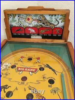 Pinball Machine 1935 Rockola Big Game EXC Cond