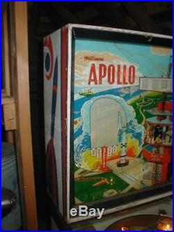 Pinball Machine Vintage Apollo by Williams 1967 model