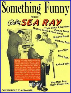 Pinball Wall Art Sea Ray 1971 LED Illuminated Back glass Arcade Decor