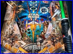 Pinball Williams Star Wars Episode I 1999 Flipper Orig. Glass Update Light Saber