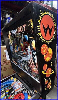 Pinbot Pinball Machine Williams 1986 LEDS Free Shipping Orange County Pinballs