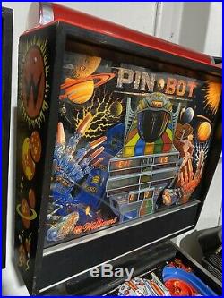 Pinbot Pinball Machine Williams Coin Op Arcade Free Ship 1986