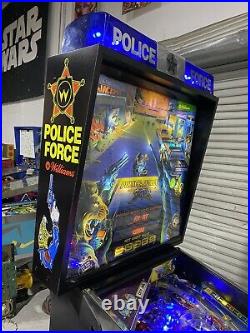 Police Force Pinball Machine Williams Coin Op 1989 LEDs Free Ship