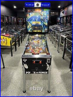 Police Force Pinball Williams 1989 LEDS Free Ship Orange County Pinballs Cops