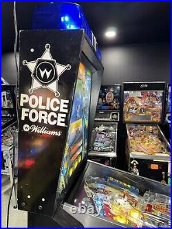 Police Force Pinball Williams 1989 LEDS Free Ship Orange County Pinballs Cops