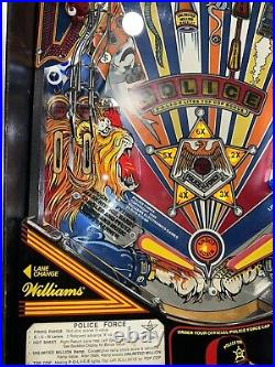 Police Force Pinball Williams 1989 LEDS Free Ship Orange County Pinballs Cops