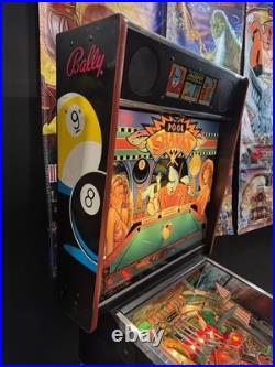 Pool Sharks Pinball Machine Bally 1990 LEDS Orange County Pinballs FREE SHIP