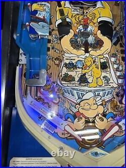 Popeye Saves The Earth Pinball Machine Williams Free Shipping 1994 LEDS