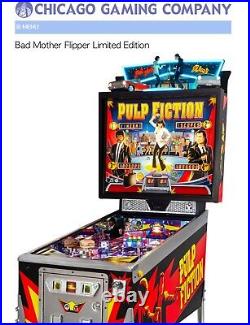 Pulp Fiction Limited Edition Pinball Machine with Topper Chicago Gaming Company