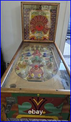 RARE 1940 Keeny's Score Champ Pinball Machine Nice Clean Powers On