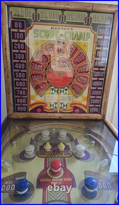RARE 1940 Keeny's Score Champ Pinball Machine Nice Clean Powers On