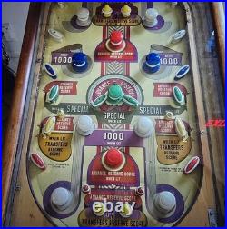 RARE 1940 Keeny's Score Champ Pinball Machine Nice Clean Powers On